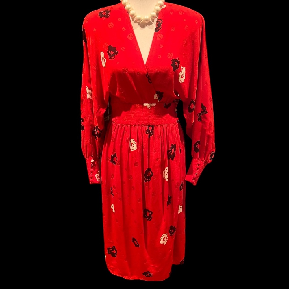 Vintage 80's Adele Simpson 100% Silk